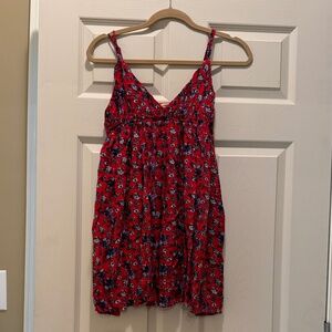 Red Floral Mini Dress